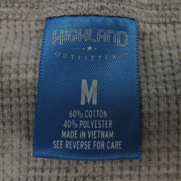4/$25 Highland Outfitters Gray Waffle Knit Top Base Layer Thermal Size Medium - Picture 4 of 6